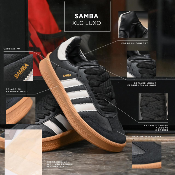 ADIDAS SAMBA XLG CLOUD NEGRO Linea Premium - Image 2